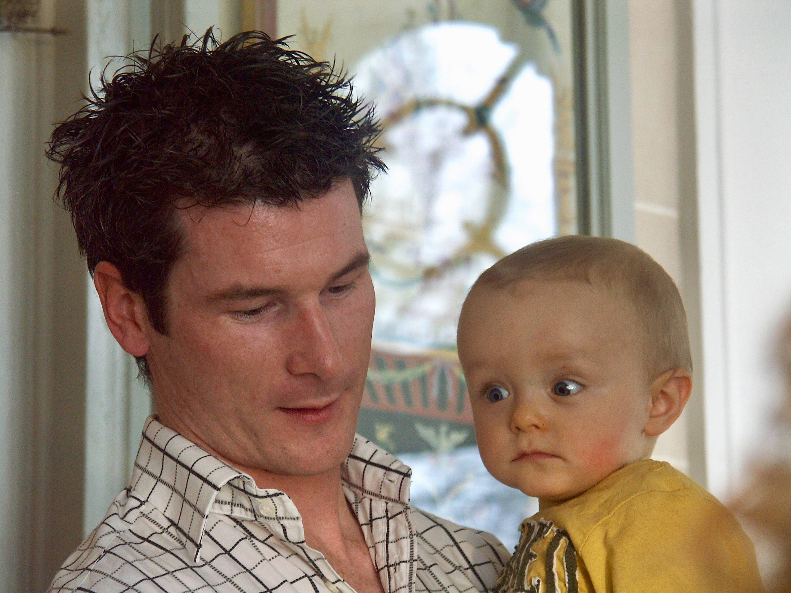 Vater mit Sohn Loïc